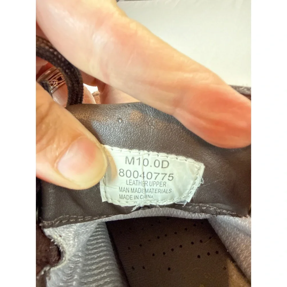 Cabelas Gore-Tex Brown Leather Moc Toe Work Boots Mens 10D Vibram 80040775